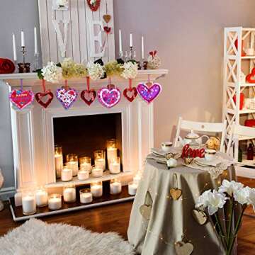 Valentine's Day Heart Ornaments Craft Kit for Kids