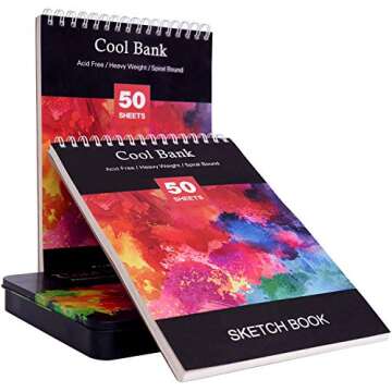 COOL BANK 72 Colored Pencils Set with Drawing Pad, Soft Artist Quality Lead for Sketching, Shading and Coloring
