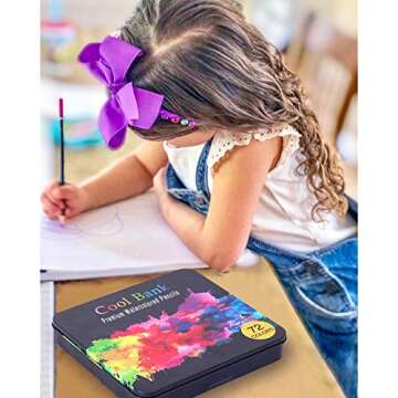 COOL BANK 72 Colored Pencils Set with Drawing Pad, Soft Artist Quality Lead for Sketching, Shading and Coloring