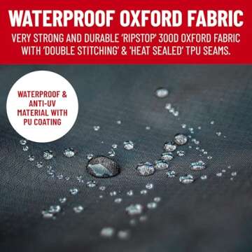 PRO BIKE TOOL Waterproof Bike Cover - Outdoor Bicycle Storage Fits up to Bikes - Heavy Duty Ripstop Material with UV Protection for Yard, Garden, or Car Racks - Durable Black Design - 81.5x46.5-Inch