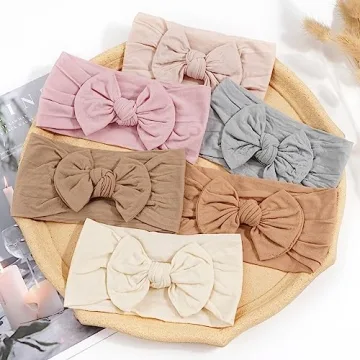 CÉLLOT Super Stretchy Baby Headbands with Hair Bows