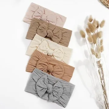 CÉLLOT Super Stretchy Baby Headbands with Hair Bows