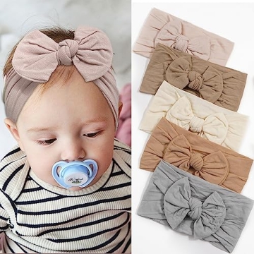 CÉLLOT Super Stretchy Baby Headbands with Hair Bows