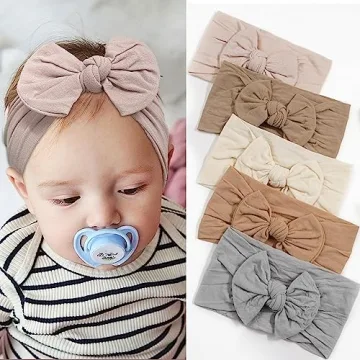 CÉLLOT Super Stretchy Baby Headbands with Hair Bows