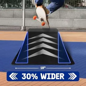 Yes4All Single-Piece Skateboard Ramp, Bike Ramp, Skate Ramp - Durable & Designed for Beginners, Capacity 220Lbs - 44" Length