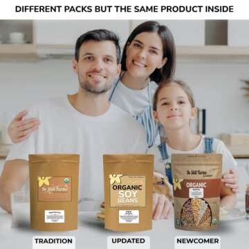 Be Still Farms Organic Soybeans Bulk (4.8 lb) - Soy Beans Dry - aka Soya Nuts Great for Edamame, Soy Milk, Tofu - High in Protein Fiber | USA Grown | USDA Certified | Vegan | Non-GMO | Gluten Free