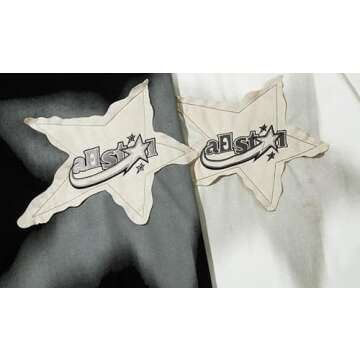 Ponitrack Unisex Y2K Oversized Graphic Tee - Vintage Star Print