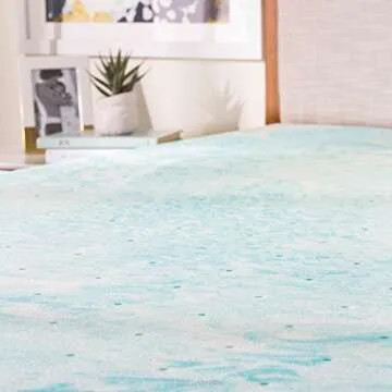 LINENSPA 3 Inch Gel Swirl Memory Foam Mattress Topper – Cooling Gel Infused – Pressure Relieving – CertiPUR Certified - California King