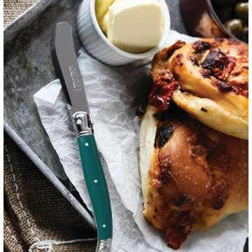 Andre Verdier Laguiole Debutant Cheese Knife Set 3 pce, Stainless Steel/Ivory, AV-3PC-CHEESE-IF, Made in France