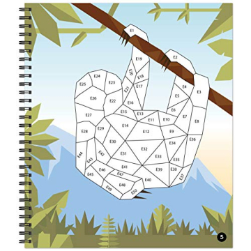 Brain Games Sticker by Number Amazing Animals 6-11 Yrs