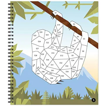 Brain Games Sticker by Number Amazing Animals 6-11 Yrs