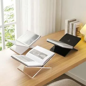 Stylish Acrylic Book Stand - Large Size for Versatile Display