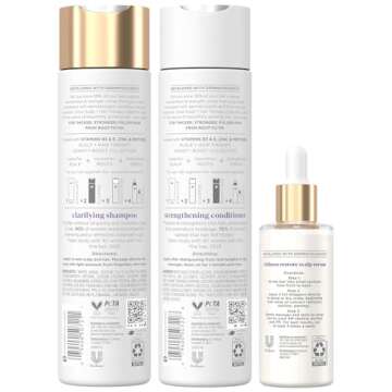 Dove Scalp + Hair Therapy Set – Clarifying Shampoo, Strengthening Conditioner + Fullness Restore S...