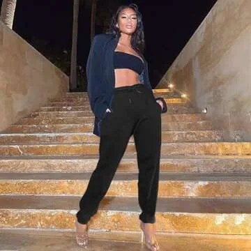 GOKATOSAU Women's Sexy Lounge Stretch Jogger Sweatpants