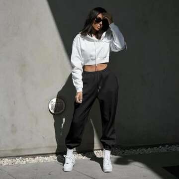 GOKATOSAU Women's Sexy Lounge Stretch Jogger Sweatpants