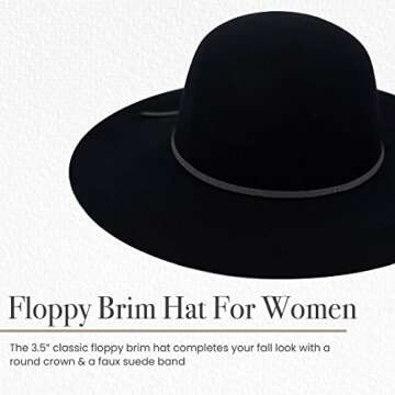 Stylish San Diego Women’s Floppy Hat with Suede Band