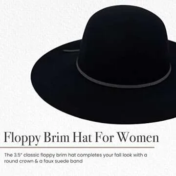 Stylish San Diego Women’s Floppy Hat with Suede Band