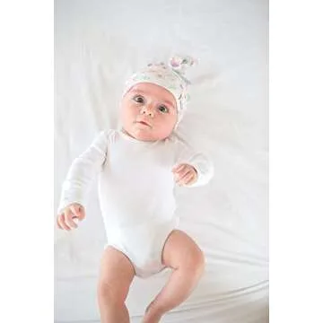 Copper Pearl Baby Beanie Top Knot Soft Bloom Hat