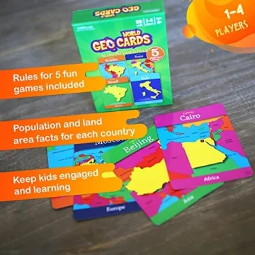 GeoToys GeoCards World Geography Flash Cards for Kids