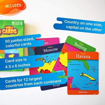 GeoToys GeoCards World Geography Flash Cards for Kids
