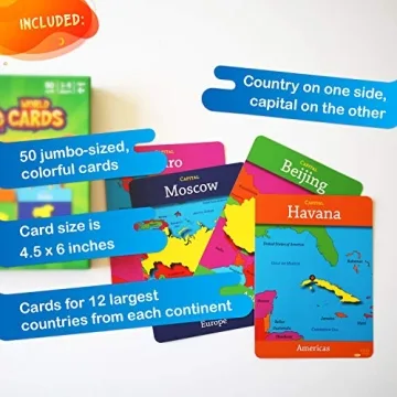 GeoToys GeoCards World Geography Flash Cards for Kids