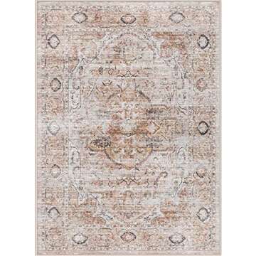 befbee 6x9 Area Rugs for Living Room - Stain Resistant Machine Washable Rugs for Bedroom,Non-Slip Ba...