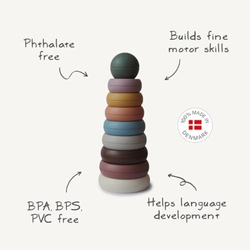 Mushie Stacking Rings Toy | Safe Danish Design for Babies