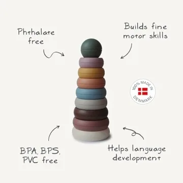 Mushie Stacking Rings Toy | Safe Danish Design for Babies