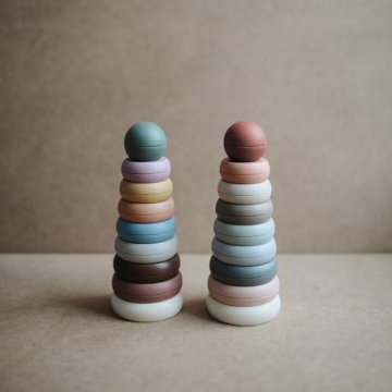 Mushie Stacking Rings Toy | Safe Danish Design for Babies