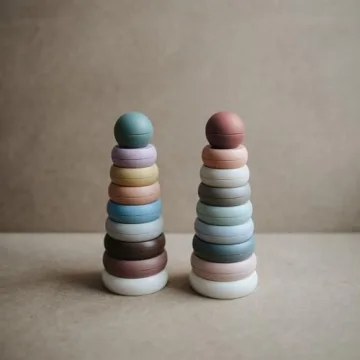 Mushie Stacking Rings Toy | Safe Danish Design for Babies