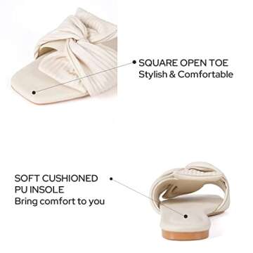 MUSSHOE Stylish Square Toe Bowknot Sandals for Summer