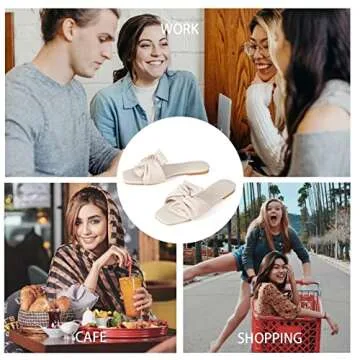 MUSSHOE Stylish Square Toe Bowknot Sandals for Summer