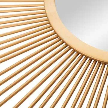Elegant Gold Spoked Sunburst Mirror for Modern Decor