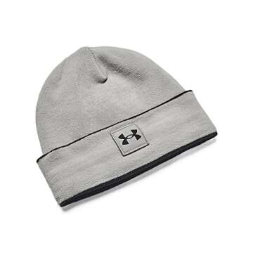 Under Armour boys Halftime Reversable Beanie , (001) Black / / Tin , One Size Fits All