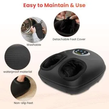 CuPiLo Foot Massager with Heat, FSA HSA Eligible Shiatsu Foot Massager for Plantar Fasciitis,Adjustable Vibration & Pressure for Neuropathy Pain, Gifts for Women Men Mom Her, Fits Up to 13"