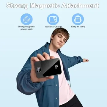 Magnetic Portable Charger with 10000mAh Fast Charging