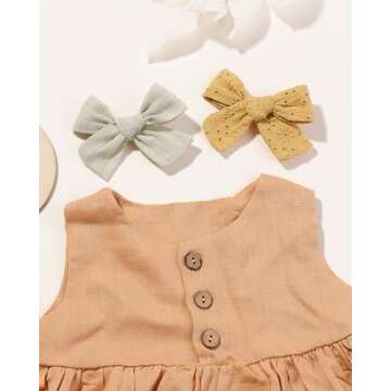 20pcs Baby Girl Hair Bows Clips Fully Lined Barrettes Hair Accessories for Little Girls Toddler Kids Teens