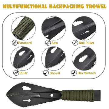 Yeacool Camping Trowel - Lightweight Multi-Function Tool