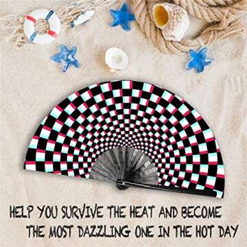 Zolee Rave Folding Hand Fan - Stylish & Durable Accessory