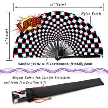Zolee Rave Folding Hand Fan - Stylish & Durable Accessory