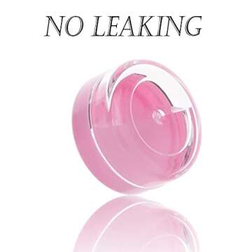 ZEJIA 10 Gram Sample Containers, 20 Count Cosmetic Containers with Lids, Refillable Empty Sample Jars, Small Plastic Containers with Lids (Pink)