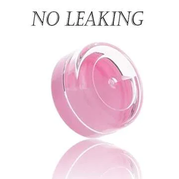 ZEJIA 10 Gram Sample Containers, 20 Count Cosmetic Containers with Lids, Refillable Empty Sample Jars, Small Plastic Containers with Lids (Pink)