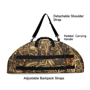 TaktZeit Tactical Compound Bow Bag Soft Tactical Bow Case for Hunting Recurve Archery Carry Bag with...