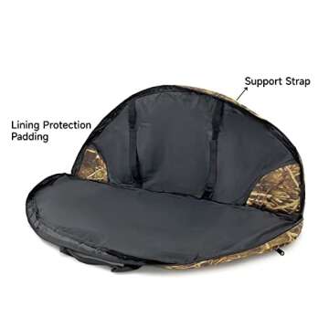 TaktZeit Tactical Compound Bow Bag Soft Tactical Bow Case for Hunting Recurve Archery Carry Bag with Pounch and Adjustable Straps (Reeds, 36")