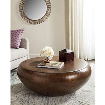 SAFAVIEH Home Collection Patience Copper Coffee Table