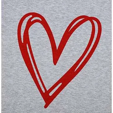 KNEYATTA Valentine's Day Sweatshirt for Women in Grey