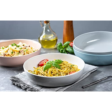 KooK Ceramic Serving Bowls - Large Capacity, Set of 4