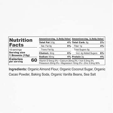 Julie's Real Certified USDA Organic Paleo Dark Chocolate Brownie Mix - Gluten-Free, Non-GMO, Vegan, No Cane Sugar - Easy To Make Healthy Snack Dessert 3-Pack