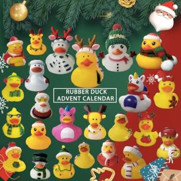 Advent Calendar 2024, Rubber Duckies 24 Days Surprises Gift for Kids Toddlers Boys Girls, Christmas ...