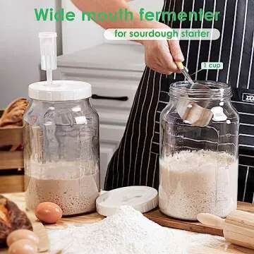 Durable 1 Gallon Fermentation Jars with Airtight Lids